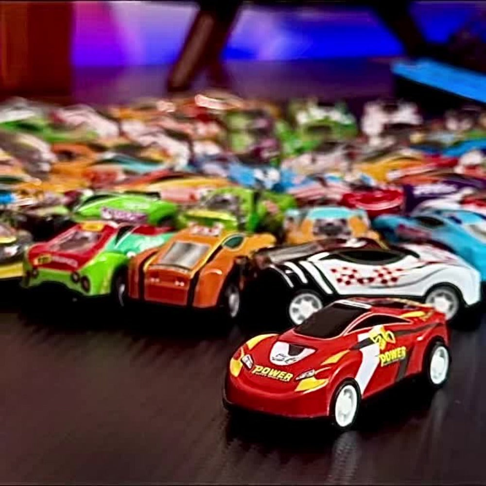 56 Mini Die-Cast Vehicles for Kids Boys Girls Ages 3+, Party Favors Birthday Christmas Gift – 64 Pcs Pull Back Toy Car Set with City Map, Traffic Signs - product image 9