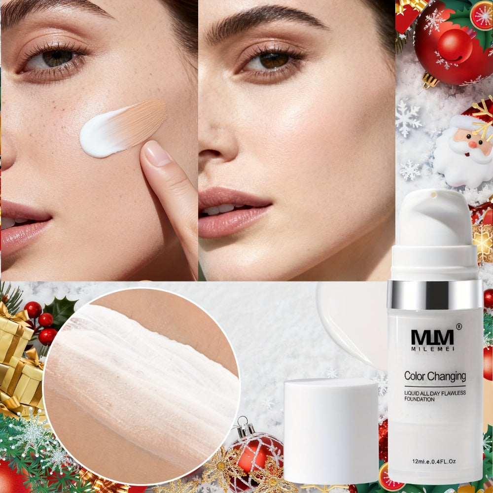 Color Changing BB Cream Foundation 3PCS Moisturizing Glycerin Lightweight Non-Cakey Natural Flawless Coverage - Buildable Tinted Moisturizer for All Skin Tones Unisex Makeup Set - product image 5