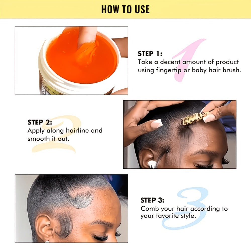 Extreme Hold Braid Gel & Edge Control Hair Wax Pomade — Anti-Frizz, Moisturizing, Long-Lasting for Braids, Locs, Twists & Sleek Styles, Natural Hair, Men & Women — 4/5/6 Pack - product image 15