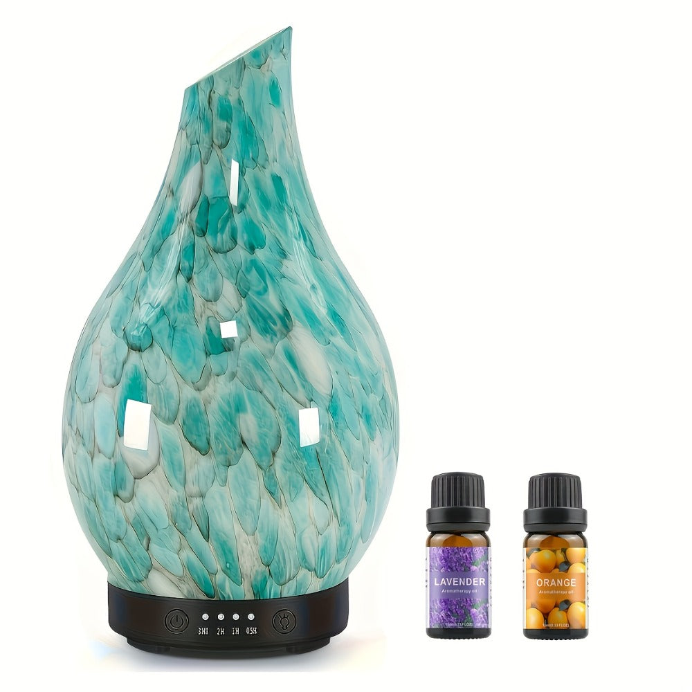 Essential Oil Diffuser Glass Ultrasonic Cool Mist Aromatherapy Diffuser – 4.06 oz Quiet Waterless Auto Shut-Off, 4 Timer Settings, 7 Color Night Light, Home Office Bedroom Use (Sil - product image 4