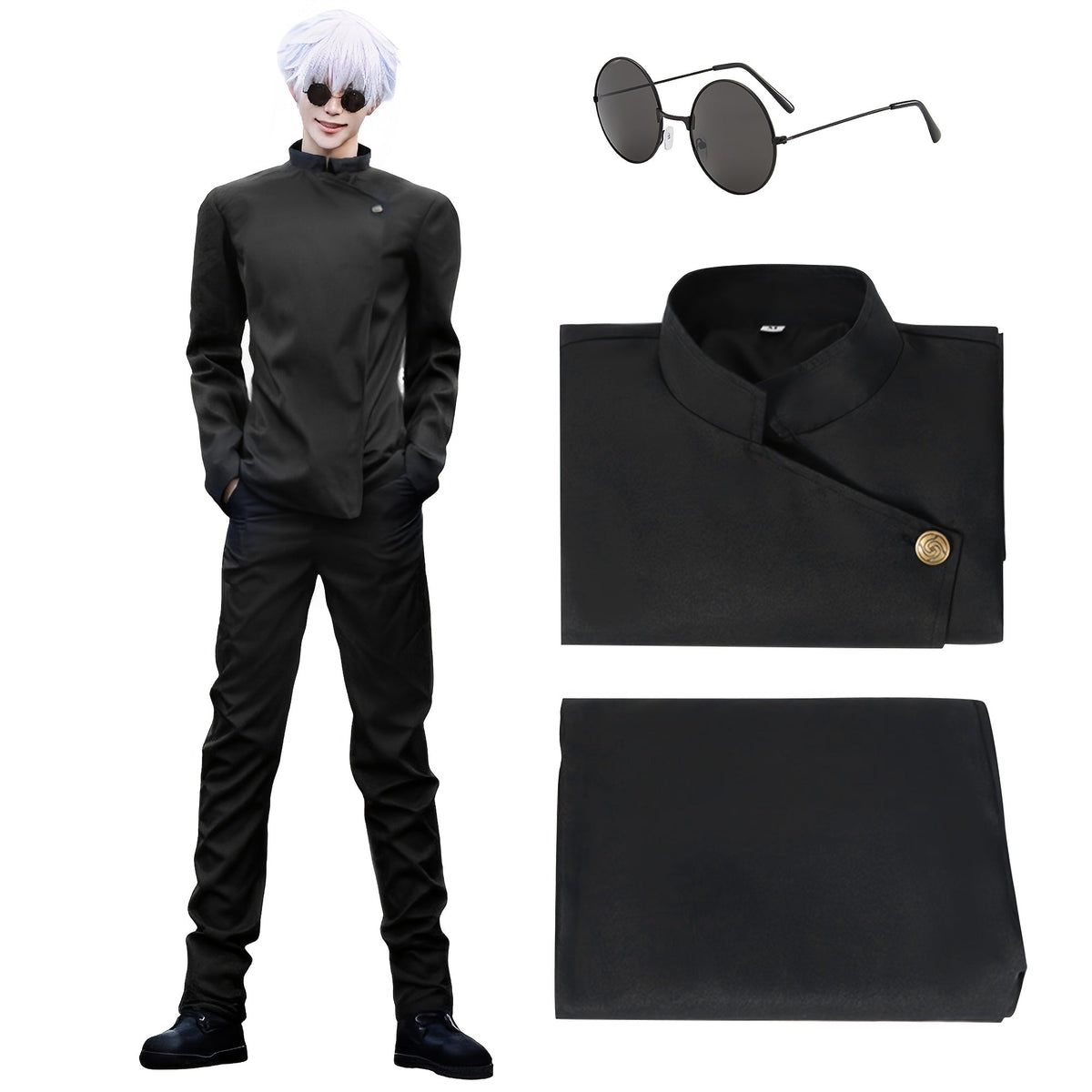 Jujutsu Kaisen Cosplay Costume Uniform | High School Satoru Gojo & Suguru Geto Outfit Set for Men, Anime Convention Halloween Gift, Sizes S to XXL - product image 10