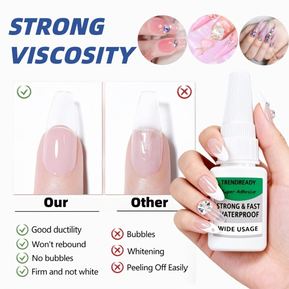 60+ Day Hold Nail Glue 4 Bottles 20g Each Super Strong Extra Hold Fast Drying No Lamp Needed Heavy Duty Adhesive for Press On Nails Fake Nails Acrylic Tips Nail Art Salon Home Use - product image 8