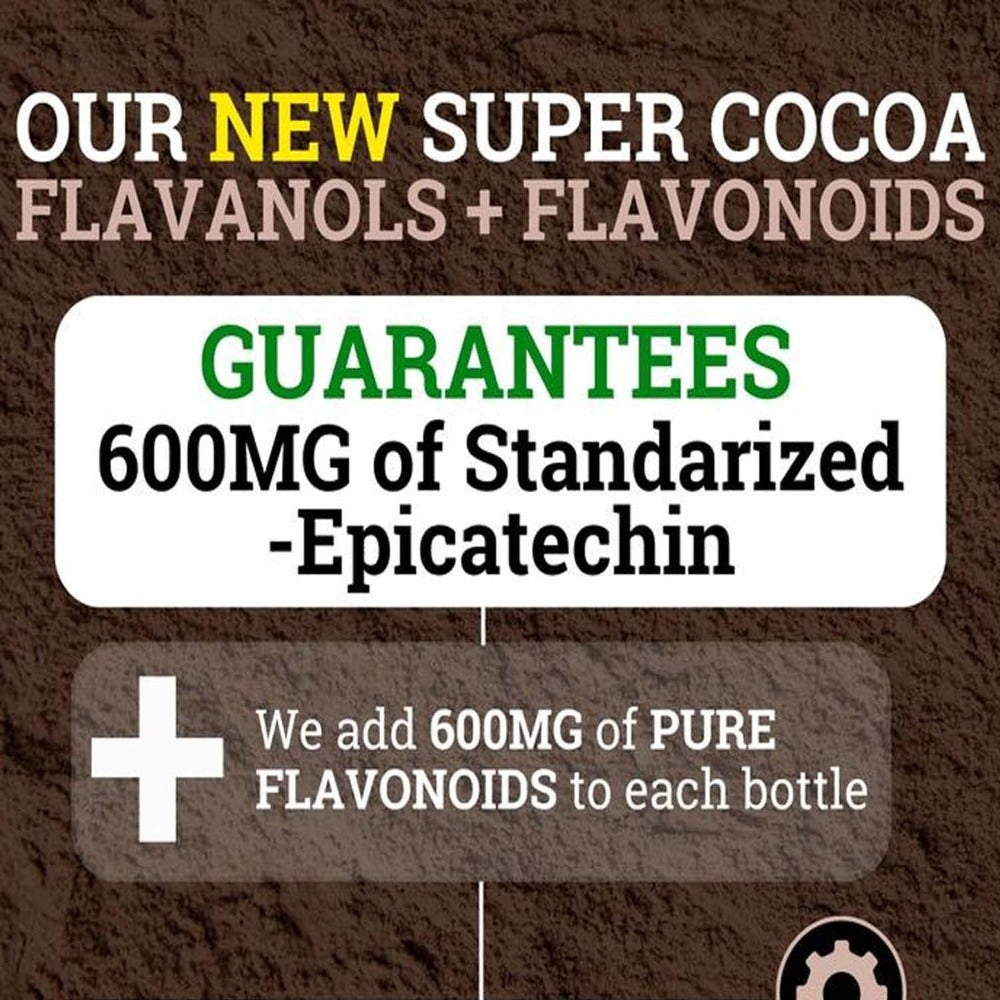 High Flavanol Cocoa Powder 1200mg Per Serving – Cocoa Flavanols & Epicatechin – Unsweetened Dark Chocolate Cacao Powder for Baking, Coffee, Smoothies & Instant Drinks – Rich Intens - product image 5