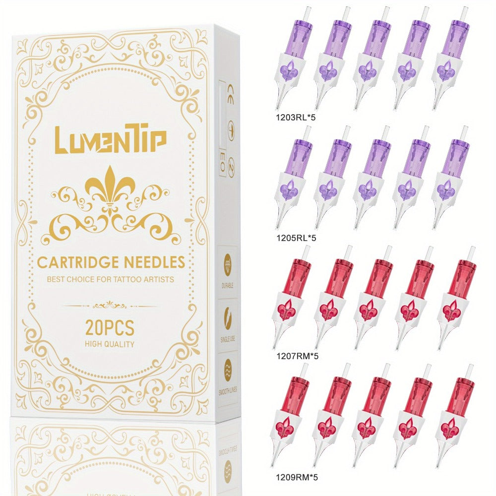 #12 Standard Tattoo Cartridge Needles RL RS RM M1 Mixed Set Round Liner Shader Curved Magnum Disposable Assorted Sizes for Tattoo Machines 20/50pcs - product image 5