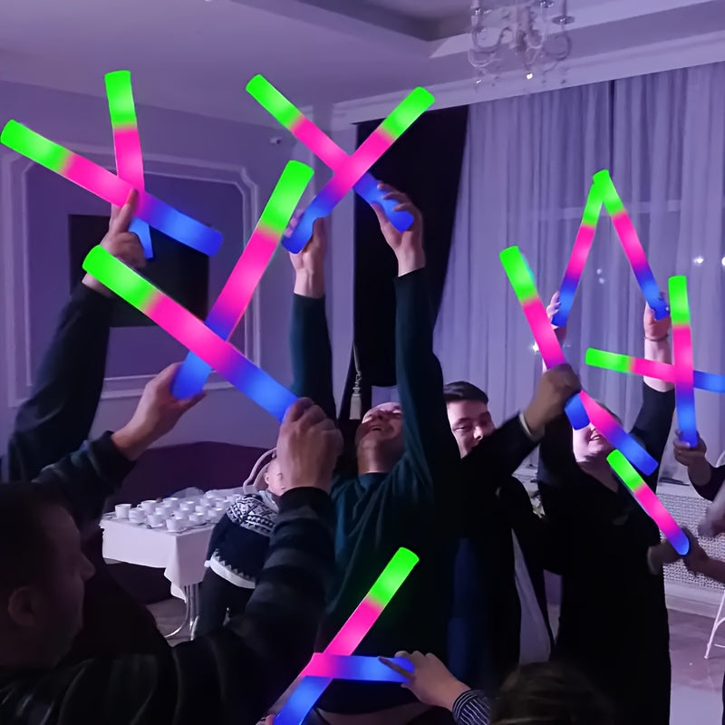 100 pcs Pack LED Foam Light Sticks - 3-Mode Color Changing Flashing Party Favors with Flashing Modes Suitable for Weddings, Birthdays, Concerts, Camping, for - product image 2