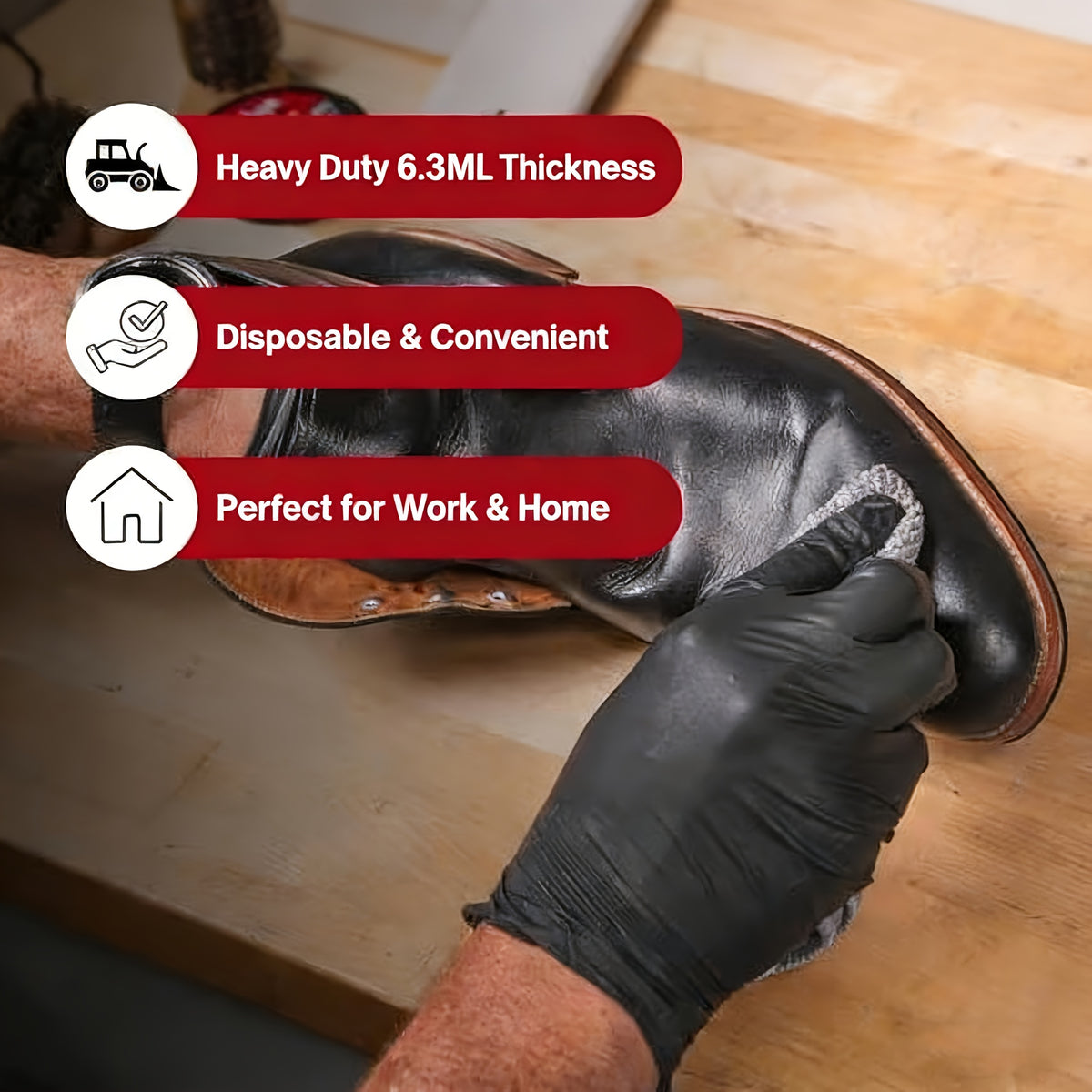 200pcs, Black Nitrile Disposable Gloves, High-Density, Flexible Fit, Chemical Resistant, Industrial-grade Latex-free, Specially Designed For Maintenance Teams - product image 11