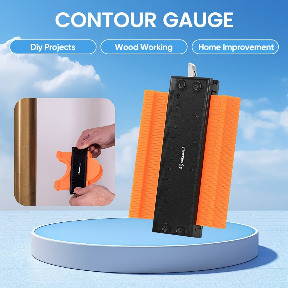 Contour Gauge Profile Tool with Lock – 6 Inch & 11 Inch Shape Duplicator for Flooring, Tile, Woodworking, Carpet Cutting & Irregular Shape Tracing - product image