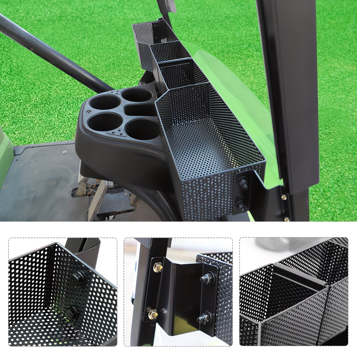 Golf Cart Storage Tray Organizer Front Inner Basket – Compatible with Yamaha G29 Drive & Drive 2 Models, Upgraded Larger Compartments, Sturdy Long-lasting Dash Accessory for Golf Cart