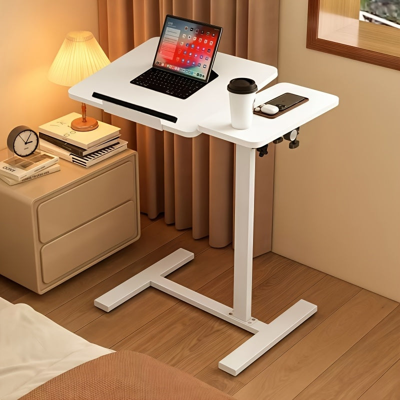 Invisible Roller Dual-Tabletop Adjustable Care Bed Table, Dual Desktop Tiltable Bedside Nursing Table for Home Hospital Use, Portable Bedside Dining Table for - product image 8