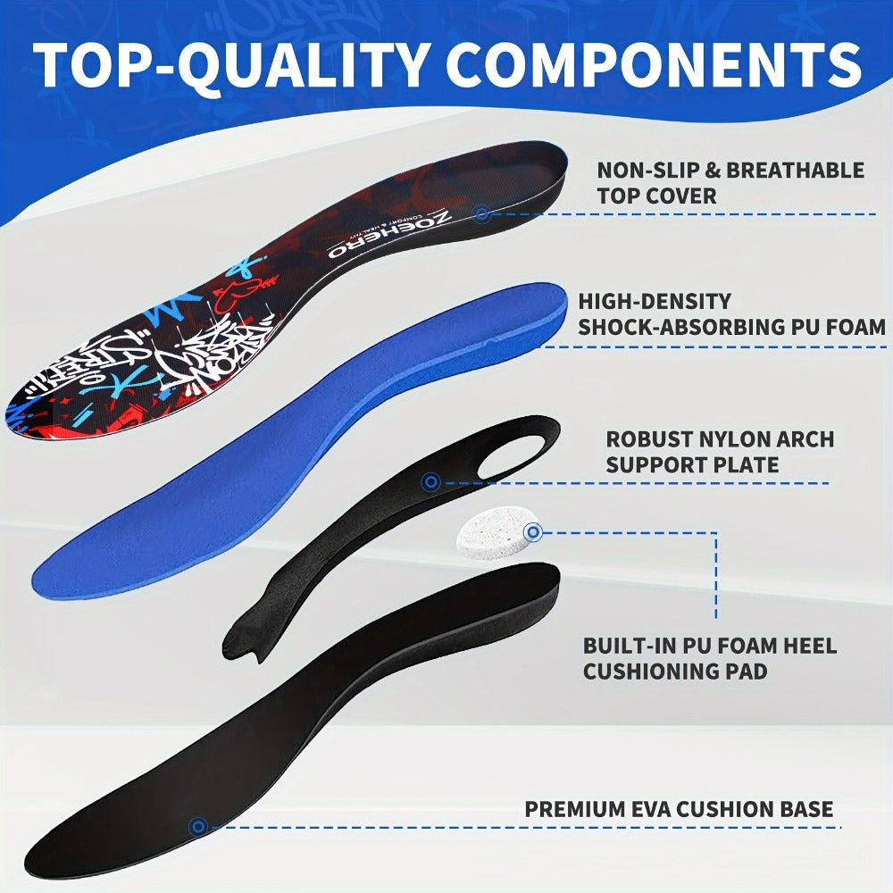 Arch Support Insoles for Men & Women - Heavy Duty Flat Feet Shoe Inserts, Shock Absorbing Comfort Insoles for Standing All Day, Work, Sports, Walking & Hiking - product image 4