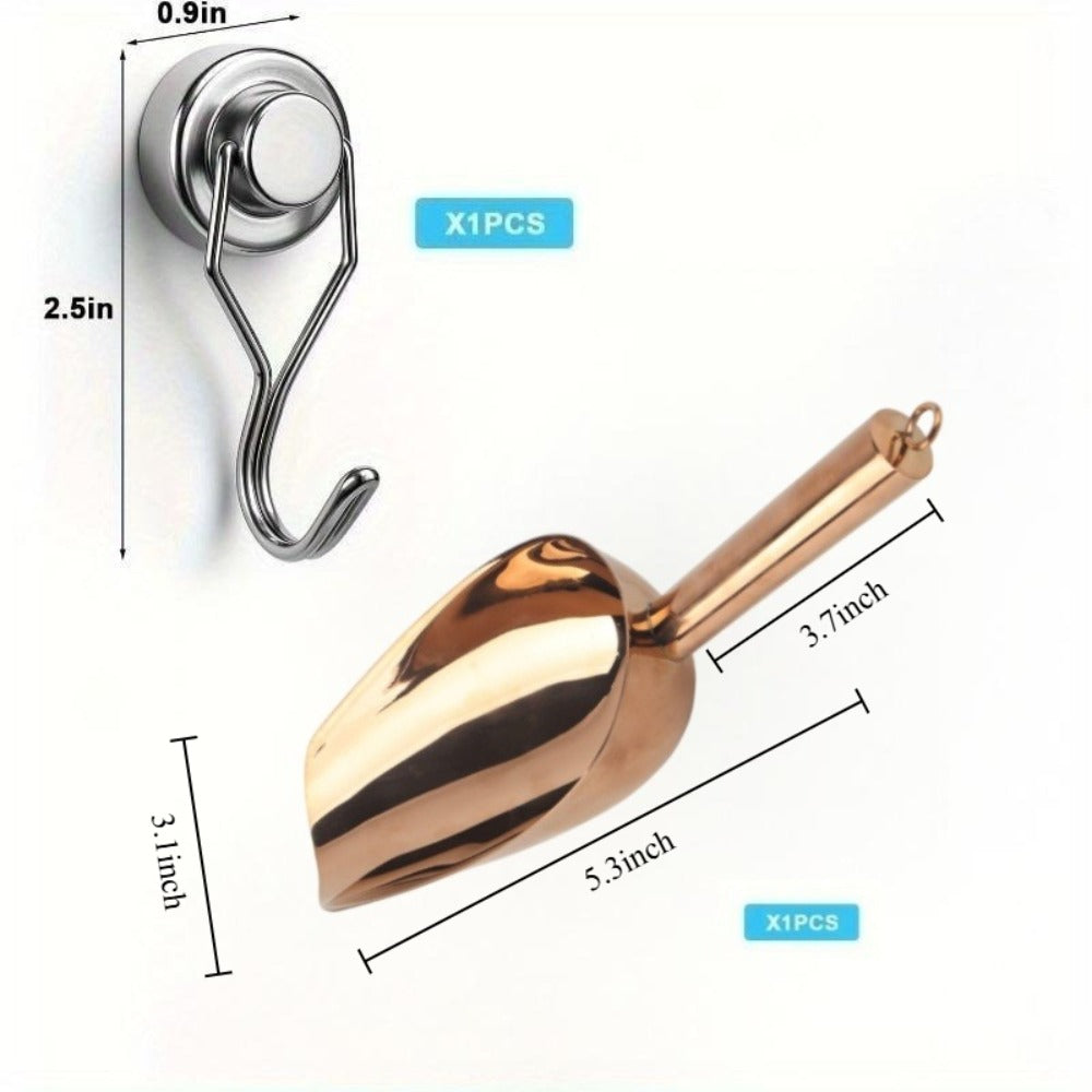 Ice Scoop Stainless Steel with Magnetic Hook Rose Gold Finish Compatible with GE Profile Opal Ice Maker Granular Ice Maker Unit Refrigerator Accessory for Ice Cubes Bars Parties Ki - product image 5