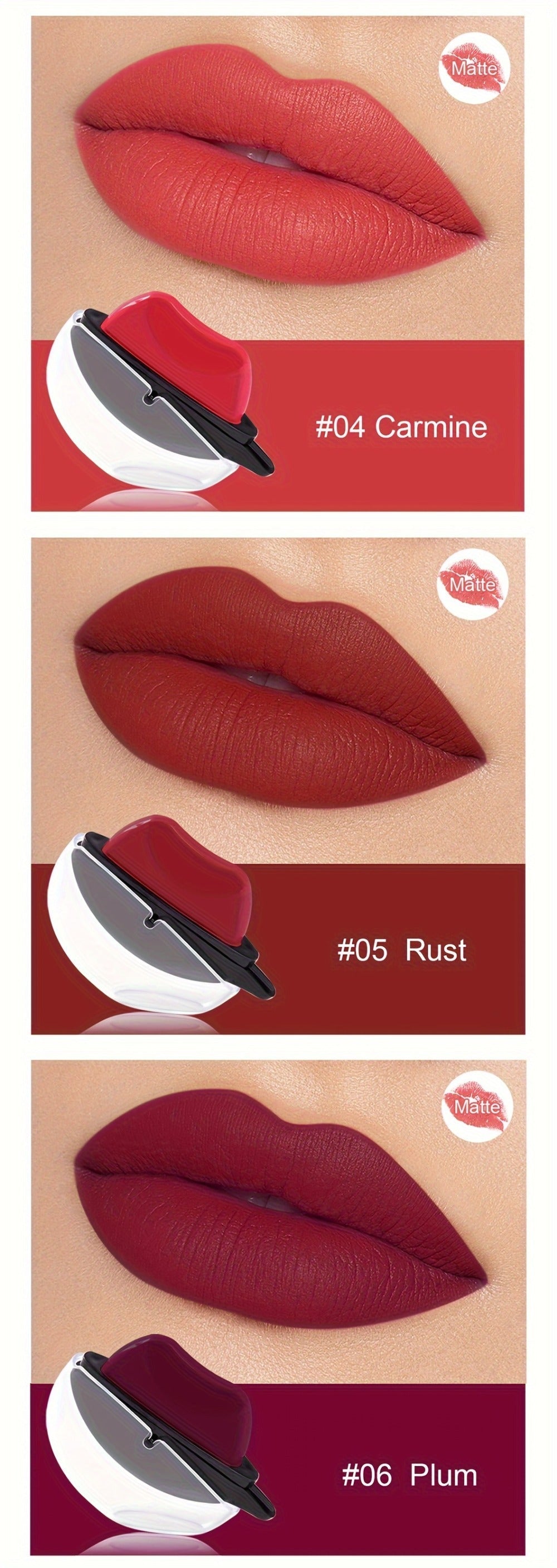 Color Changing Lipstick Set 6pcs Matte pH Reactive Lip-Shaped with Jasmine Scent - Non-Fade Long-Lasting Velvety Formula, Multi-Shade Lip Makeup Gift Set for Women & Girls - product image 13