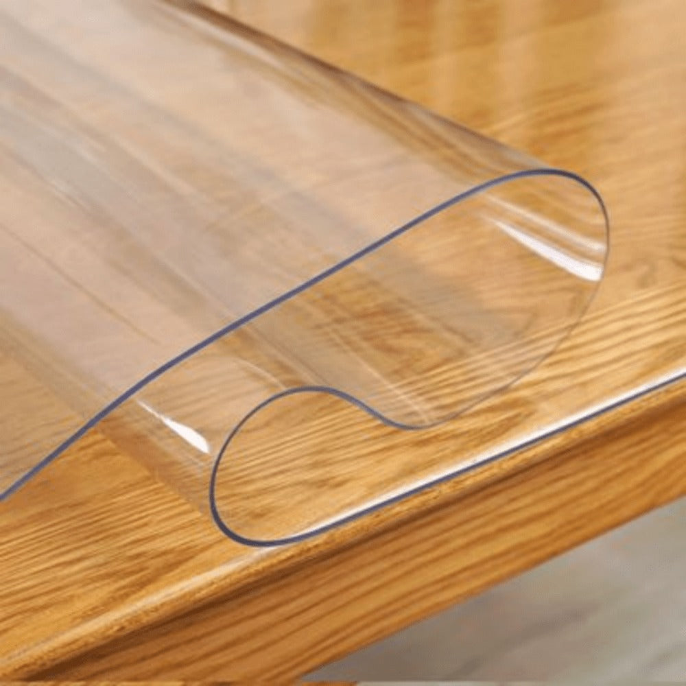 Clear PVC Tablecloth Table Protector 1.5mm Thick Transparent Table Cover Heat Resistant Scratch Resistant Waterproof Desk Mat for Dining Table Home Office Restaurant Coffee Table M - product image 46