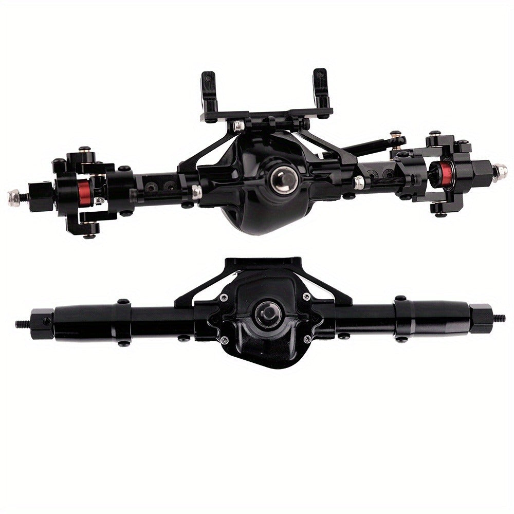 SCX10 Metal Axle Upgrade Kit CNC Aluminum Alloy Front & Rear Straight Axles | Compatible with Axial SCX10 90046 90047 1/10 RC Crawler Climbing Car 45# Steel - product image 4