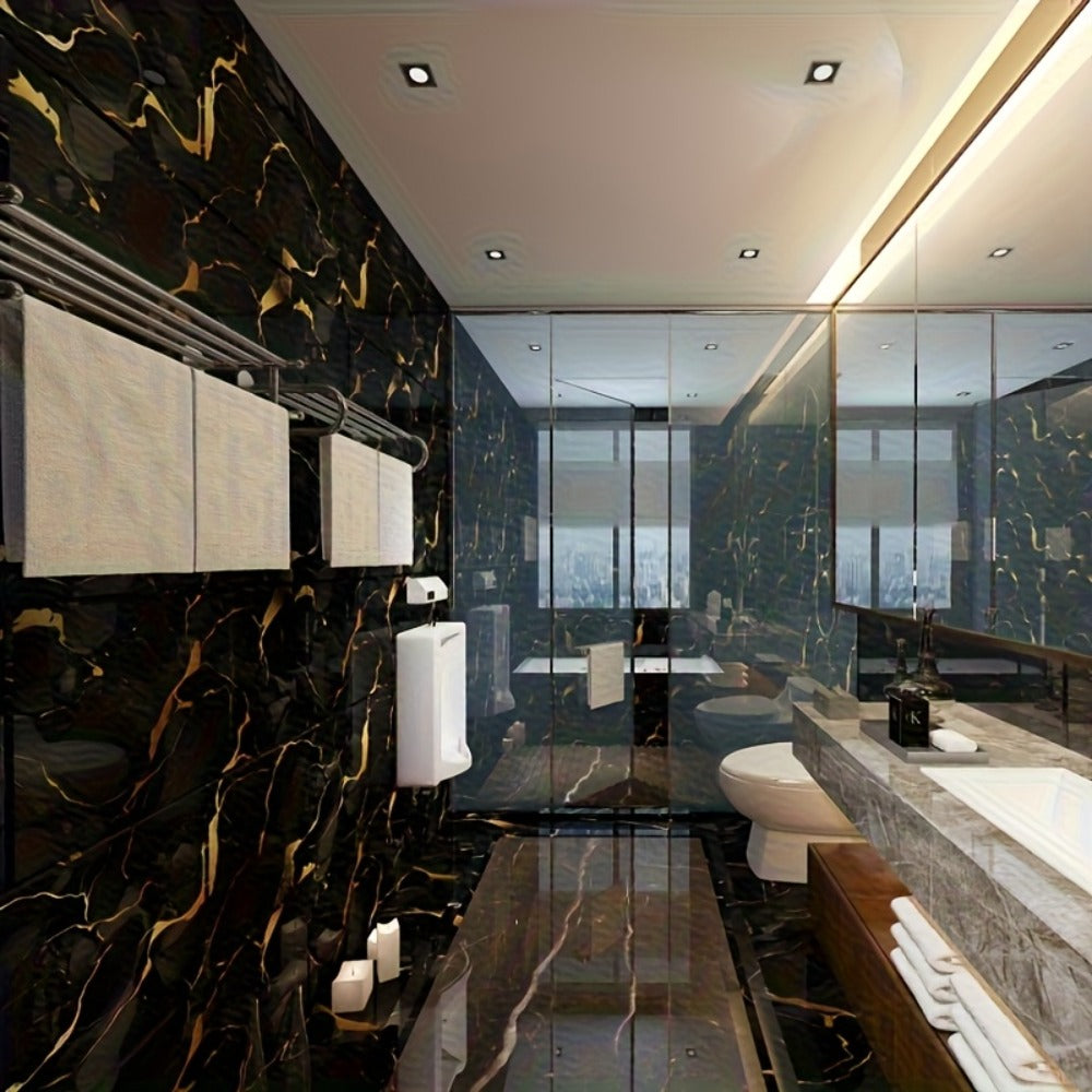 Peel and Stick Wall Tiles 50/100pcs - Waterproof PVC Marble Self-Adhesive Vinyl Panels for Bathroom Shower Kitchen Living Room TV Backdrop, Modern Wall Decor Easy Installation No G - product image 21