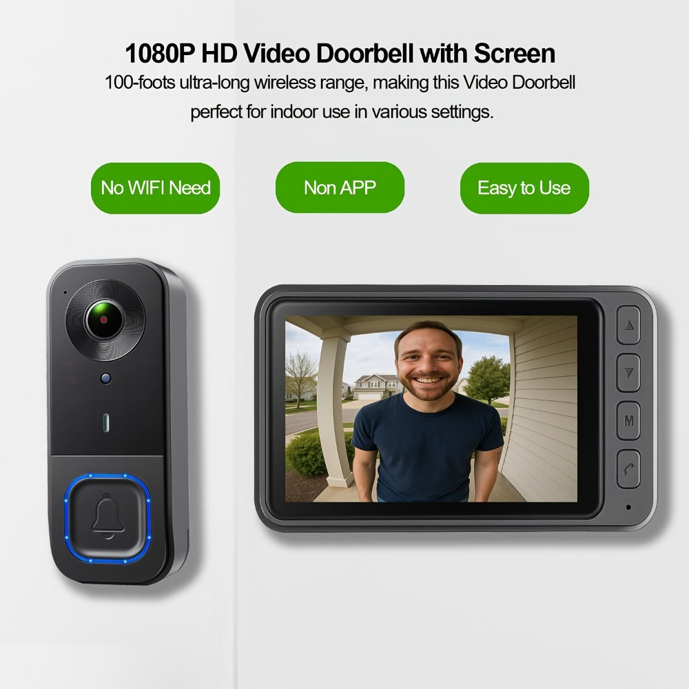 Video Doorbell Camera 1080P HD Wireless with Night Vision, Motion Detection, Two-Way Audio, Indoor Chime & Cloud Storage – 5200mAh Battery, 166° Wide Angle, 2.4GHz WiFi Smart Door  - product image 7