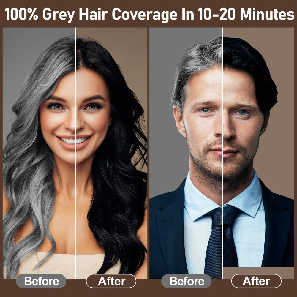 RILSIC 3-in-1 Gray Hair Color Shampoo with Plant Squalene — 100% Gray Coverage Wash & Condition Instant Results, No Mix No Ammonia, 16.91oz / 500ml for Women & Men All Hair Types - product image 21