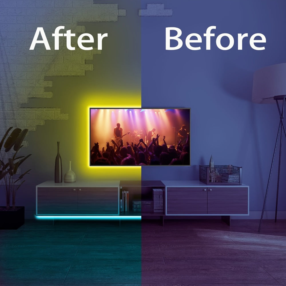 RGB LED Strip Lights 50ft/100ft – Color Changing Tape Light with 44-Key Remote, 20 Colors & 8 Modes, Easy Install, for Bedroom, Living Room, Kitchen, Bar, Wedding & Party Decoratio - product image 9