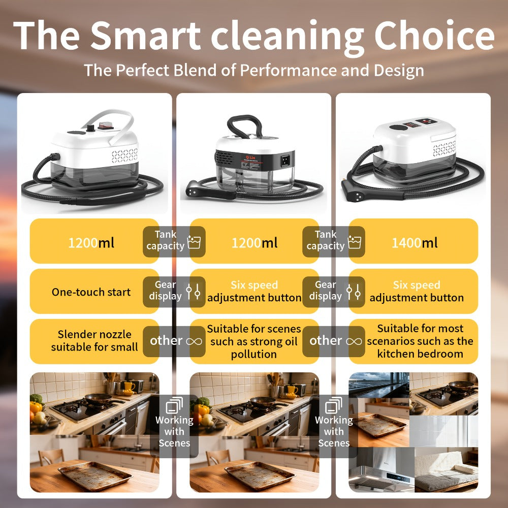 High Temperature Steam Cleaner Handheld Carpet Cleaner High Pressure for Kitchen Grease Sofa Air Conditioner Washing Machine Tile Grout Easy Carry Home Use - product image 8