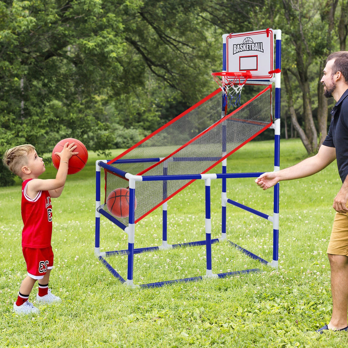 Kids Adjustable Basketball Hoop Set with 2 Balls & Storage – Best Birthday Christmas Gift for Boys and Girls – Indoor Outdoor Sport Toy for Ages 3 – 6, Thick - product image 18