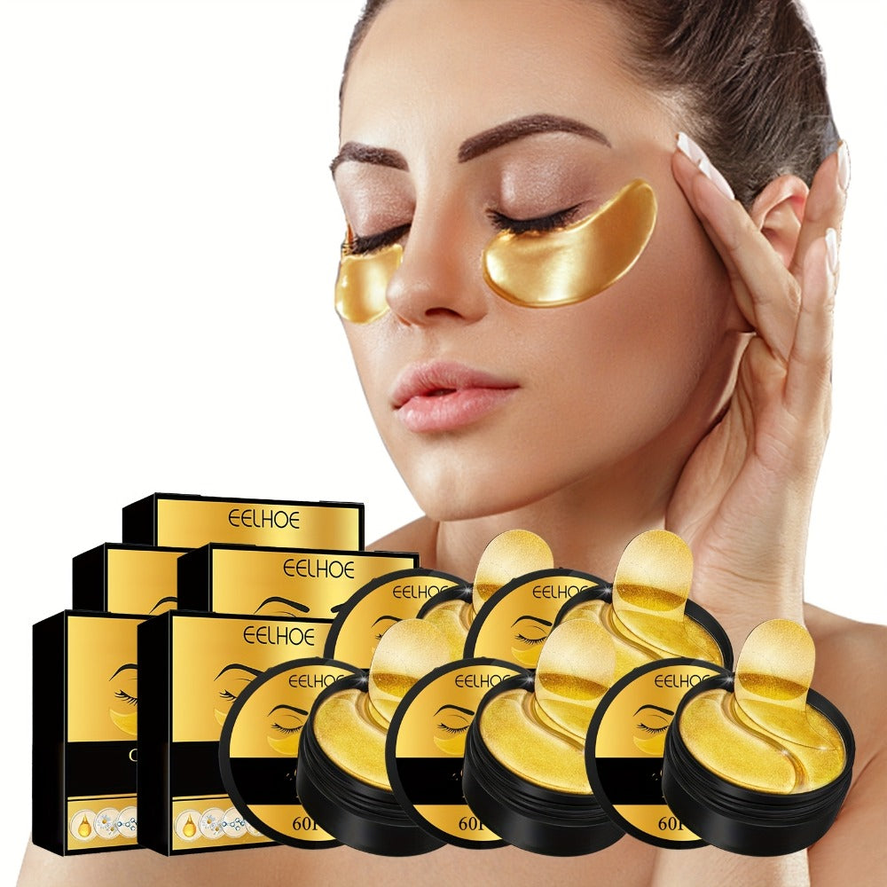 Under Eye Patches 120pcs (2 Boxes) with Hyaluronic Acid, Collagen & Glycerin - Gold Eye Mask for Dark Circles, Puffiness & Fine Lines, Deep Moisturizing Eye Contour Treatment - product image 6