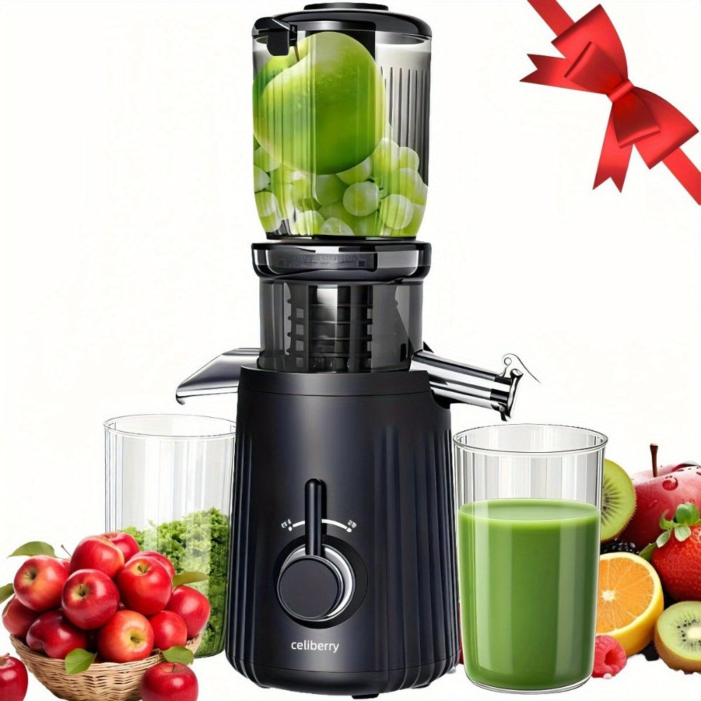 Masticating Juicer Cold Press - 4.25" Wide Feed Chute Auto-Feed Slow Juicer for Whole Fruits & Vegetables, 98% Juice Extraction, Quiet Motor, Easy to Clean, Compact for 1-2 People, - product image