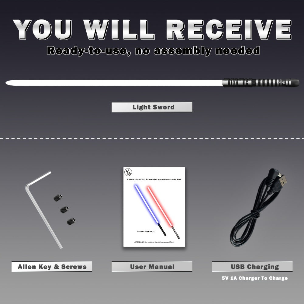 Dark Phantom Lightsword for Kids & Beginners, Cool Night Party Saber, Birthday Gift for Boys Girls Friends | RGB Light Saber Toy with 16 Color Change & 3 Movie - product image 7