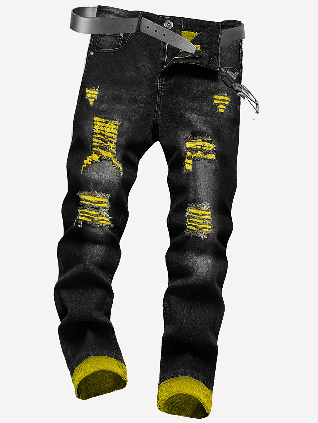 2pcs Men's Slim Fit Distressed Ripped Jeans | Classic Stretch Denim Pants, Trendy Casual Versatile Outfits | for all seson gift for men - product image 20