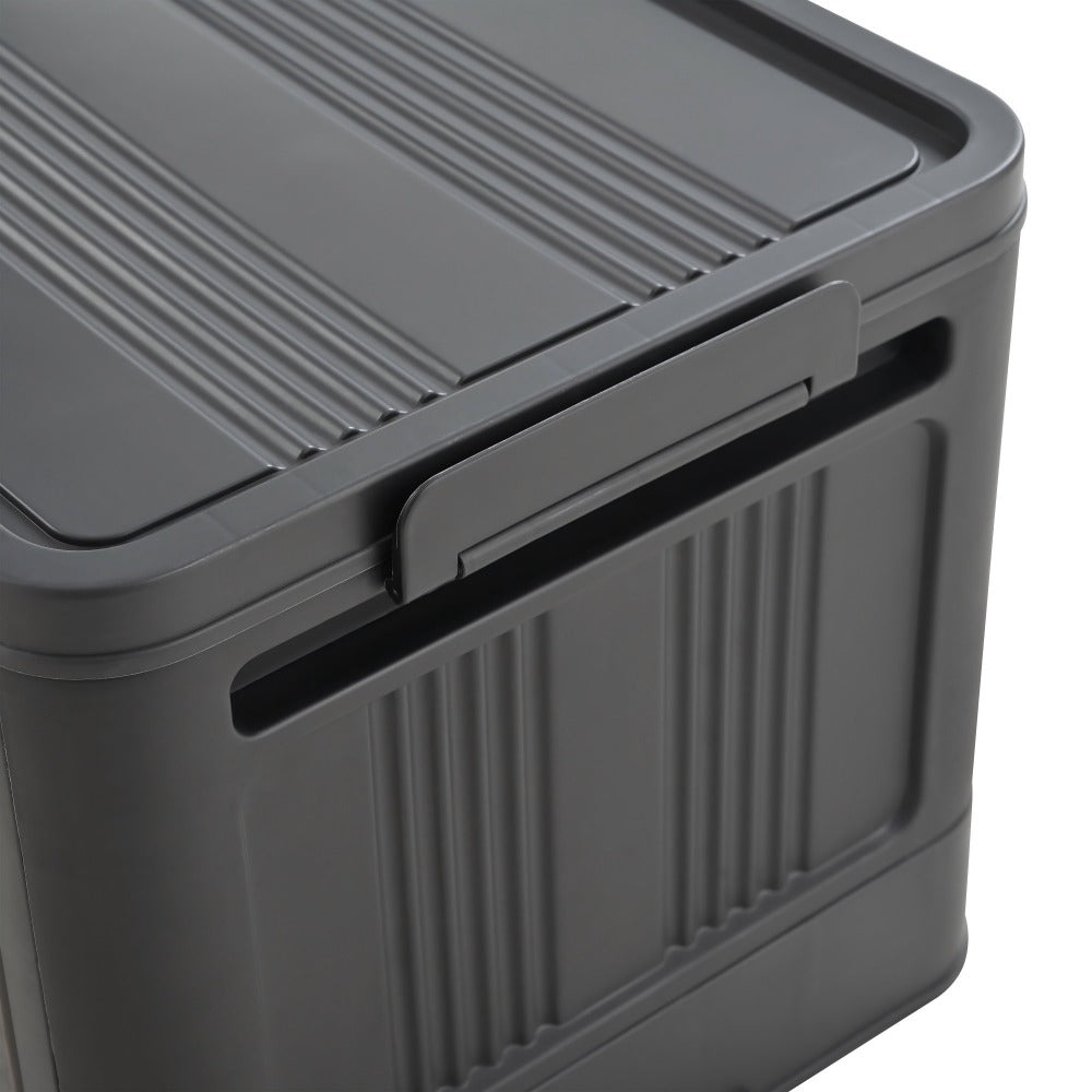 Rolling Storage Cart 4 5 Tier Double Door Collapsible Stackable Plastic Organizer with 360 Lockable Wheels Space Saving Bin for Dorm Office Closet Bedroom Garage Gym - product image 15