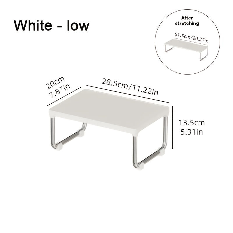 Desktop Storage Organizer Multi-Tier Expandable with Transparent Lid PP Stainless Steel Space-Saving Countertop Box for Kitchen Bathroom Cosmetics - product image 12