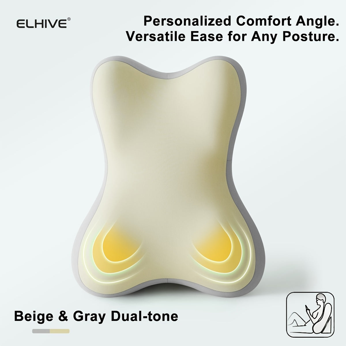 Adjustable Bed Wedge Reading Pillow - Large Memory Foam Backrest for Sitting Up in Bed - Soft C-Shaped Lounging Cushion for Headboard - Multi-Use for Phone - product image 5