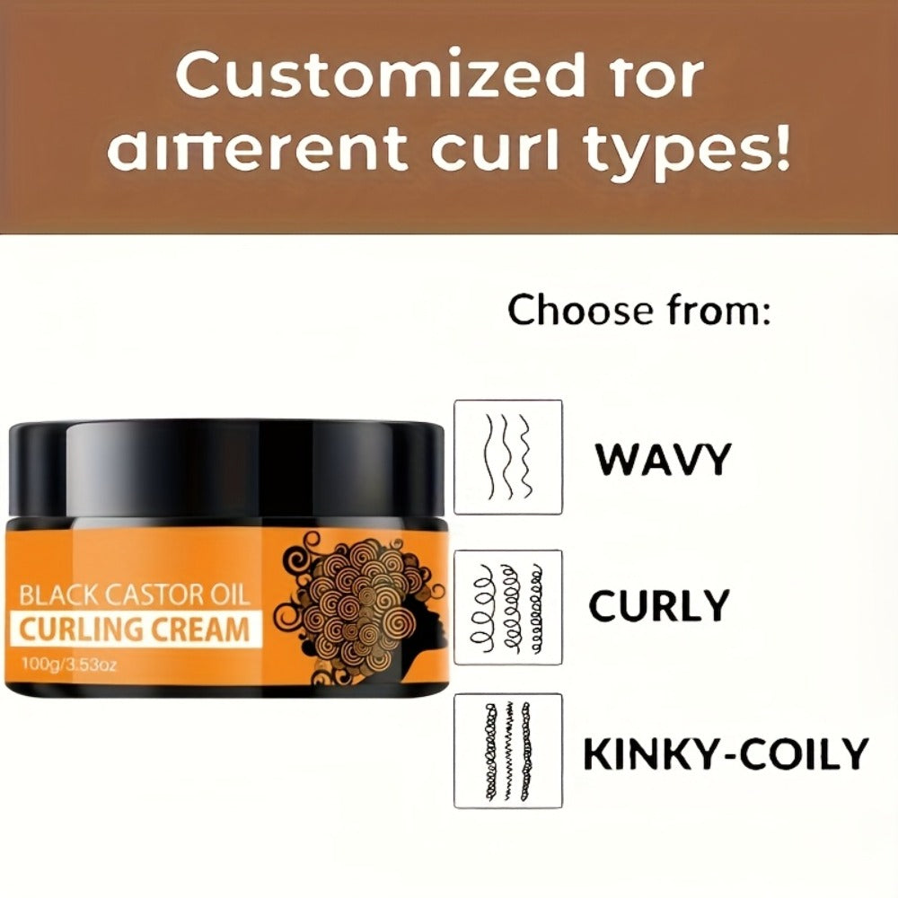 Castor Oil Curl Defining Cream 2-Pack — Deep Moisture Repair Curl Styler with Rosemary & Coconut Oil, Frizz Control, Elastin Boost for Wavy Curly Coarse Hair, Holiday Gift Set - product image 7