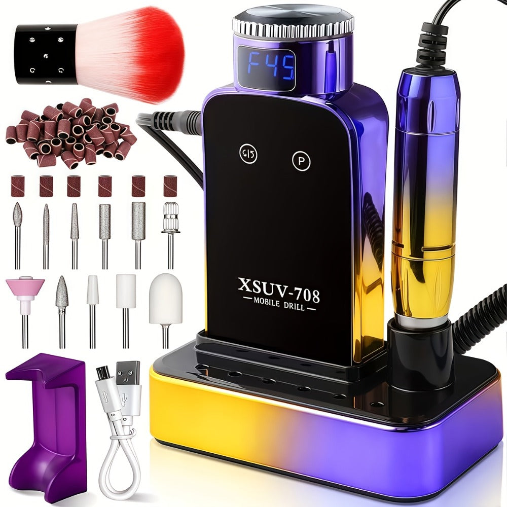 45000RPM Cordless Nail Drill Machine – Rechargeable Professional Electric Efile for Acrylic & Gel Nails | Variable Speed Nail Drill for Manicure, Pedicure, Shaping & Polishing, Sal - product image 4