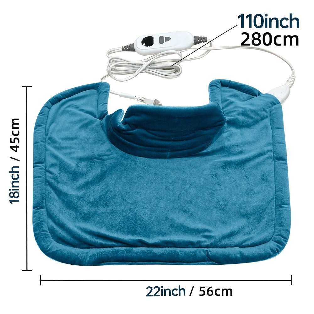Heating Pad for Neck & Shoulders – 130W Graphene Weighted Electric Pad, 6 Heat Settings, 4 Timers, Auto Shut-Off, Machine Washable - product image 4