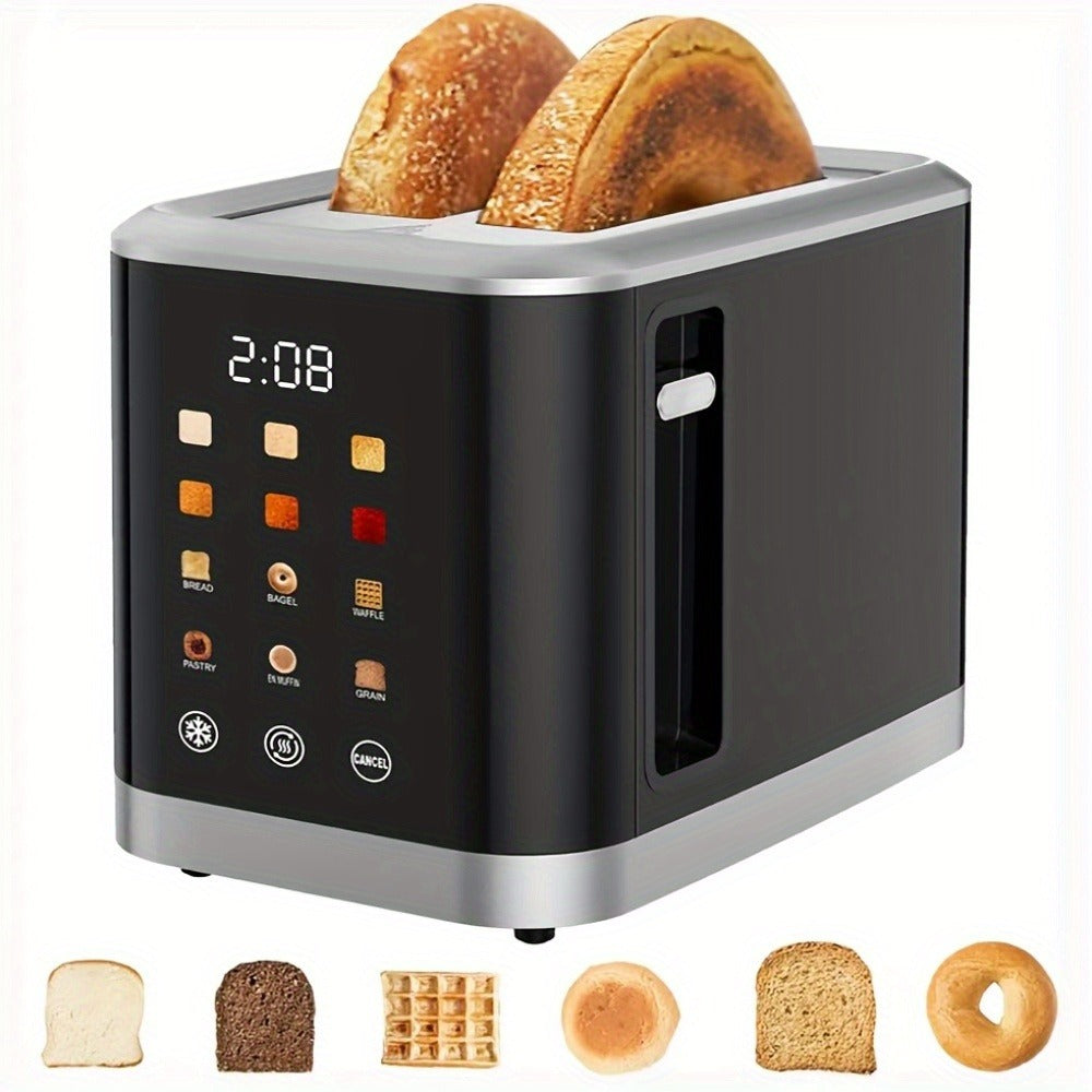 2 Slice Toaster with Touch Screen – 1.5" Wide Slot for Bread, Bagels & English Muffins, 6 Bread Types, 5 Toast Shade Settings, Cancel & Defrost Functions - product image