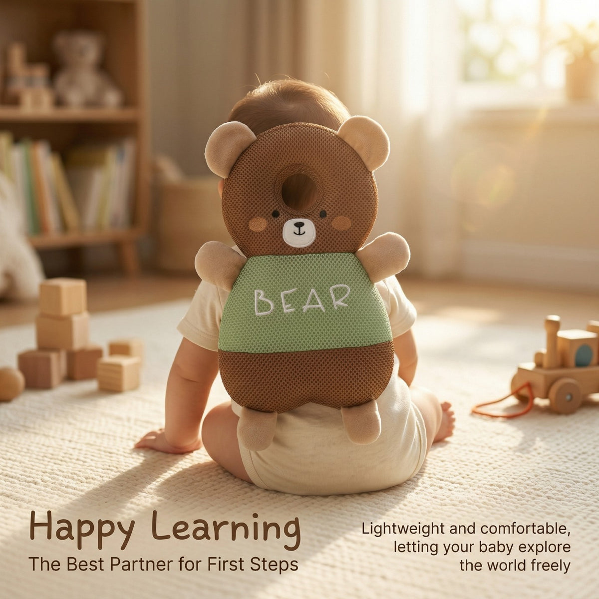 A Pc Soft Toddler Backpack for Infants and Toddlers, with Adjustable Cartoon Animal Plush Backrest, Made Of Colorful Polyester Fiber, An Ideal Gift for - product image 8