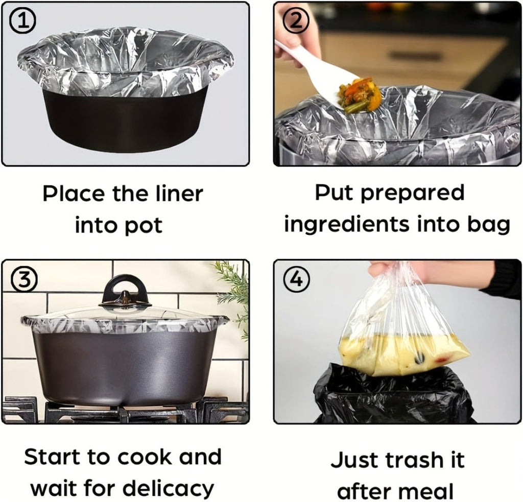 Slow Cooker Liners 40-Pack 13x21 Inch Disposable Cooking Bags – BPA-Free Heat Resistant Pot Liners Fit 3-8 Quart Oval & Round Slow Cookers | Easy Cleanup Crockpot Liners Kitchen Co - product image 8