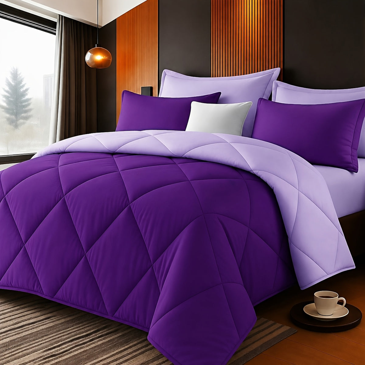 3 pcs Solid Color Diamond Quilted Large and King Size Bedding, Soft, Comfortable, and Fluffy, with Microfiber Filling and Lightweight, Breathable Fabric, Easy - product image 18