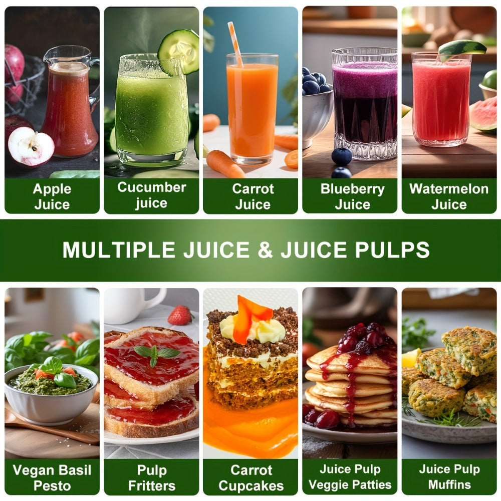Centrifugal Juicer Machine 500W Wide 3" Feed Chute for Whole Fruits & Vegetables - Dual Speed, High Juice Yield, Stainless Steel, Dishwasher Safe Detachable Parts, Easy Clean Juice - product image 4