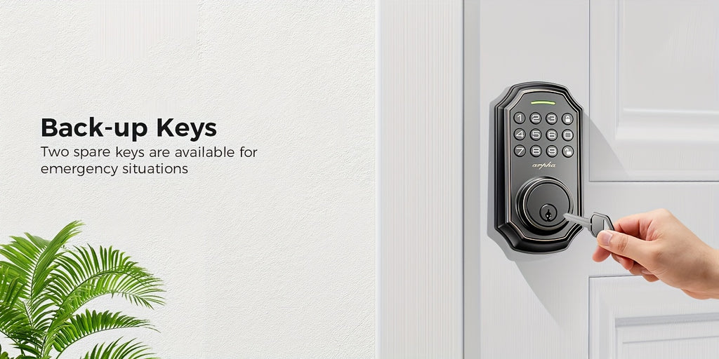 Smart Deadbolt 100-digit Privacy Code Combination, Keyless Entry Door Lock, Auto Locking/unlocking, Available Black and Silvery, Low Battery Alarm, Secure and - product image 20