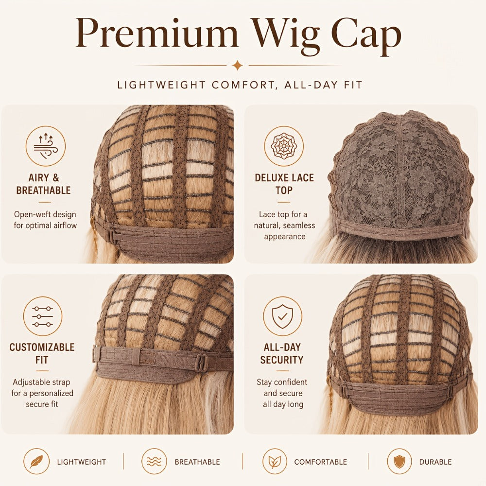 Heat Resistant Synthetic Wig Long 24 Inch 6 Colors Dark Brown Ivory Light Golden for Women Daily Wear Party Holiday Beginner Friendly Natural Look - product image 8