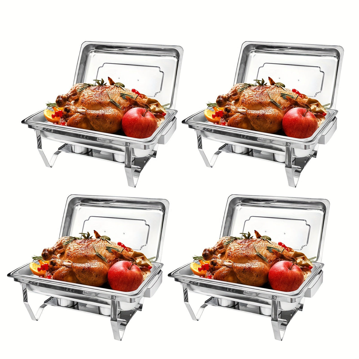 Chafing Dishes Buffet Set 9QT Stainless Steel Food Warmer Trays for Parties Hotel Christmas - 1/2/4/6/8 Pack - product image 20
