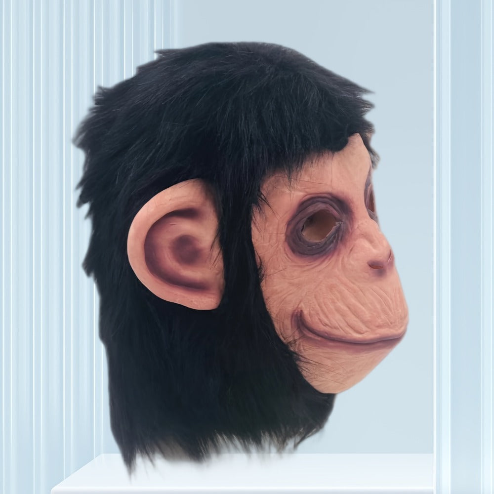 Funny Halloween Cosplay Role Play Holiday Gift, Orangutan & Open-Mouth Gorilla Styles – Gorilla Mask Adult Realistic Natural Latex Animal Head Costume - product image 4