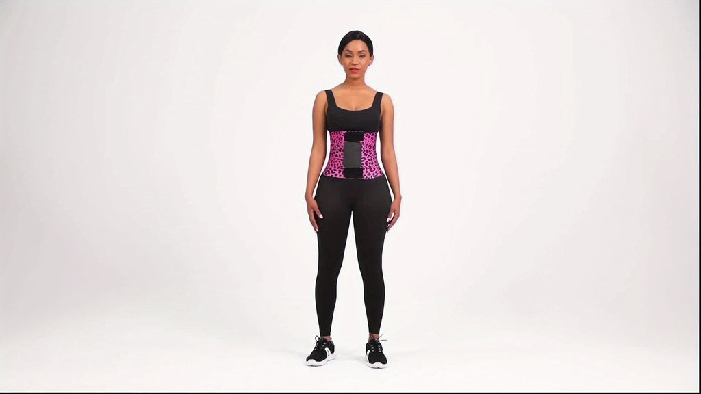 Leopard Print High Compression Back Support Waist Trainer Belt Gym Waist Cincher Trimmer Belt Tummy Control Body Shaper with Triple Wrap - product image 13