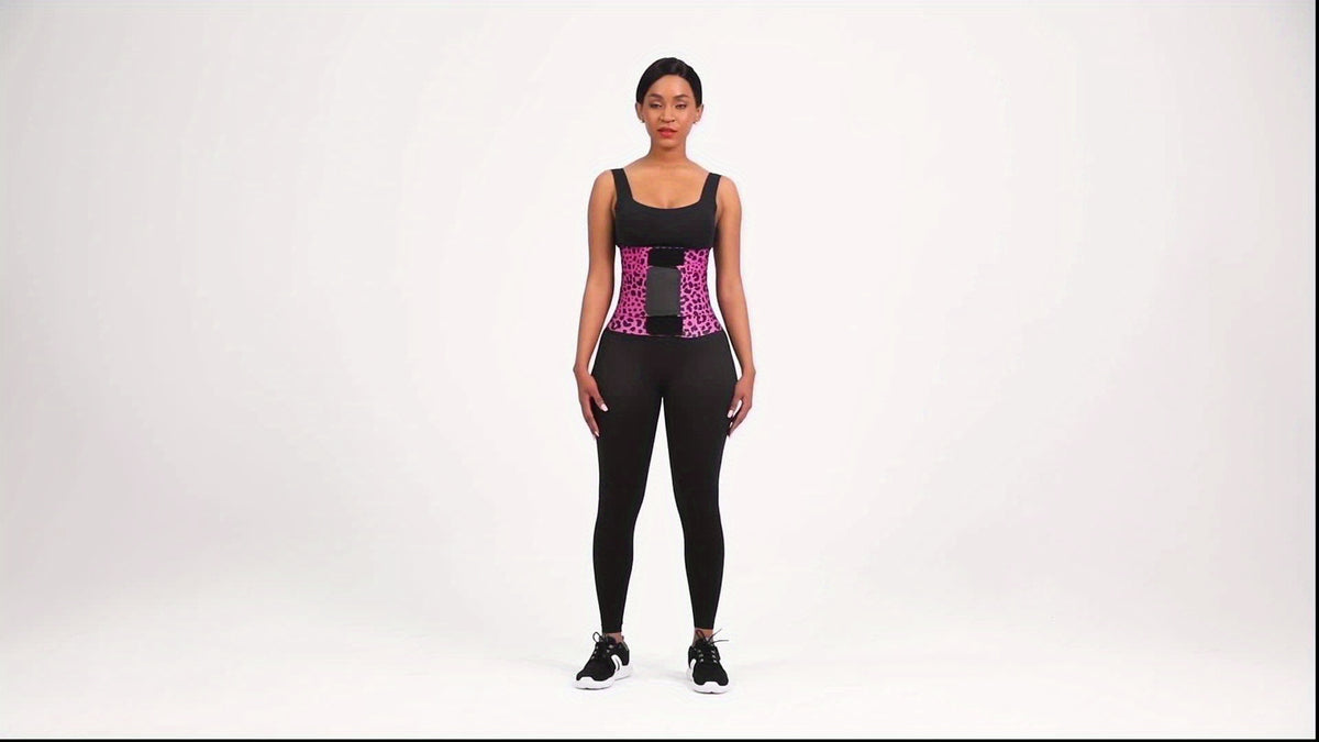 Leopard Print High Compression Back Support Waist Trainer Belt Gym Waist Cincher Trimmer Belt Tummy Control Body Shaper with Triple Wrap - product image 13
