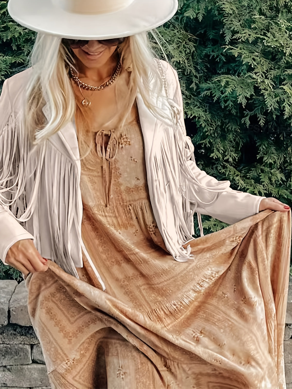 Women's Faux Fringe Jacket, Motorcycle Short Outerwear, 2026 Western Style Fashion Autumn/Winter Long Sleeve Denim Cardigan Jacket, Deer Velvet Faux Fringe - product image 17