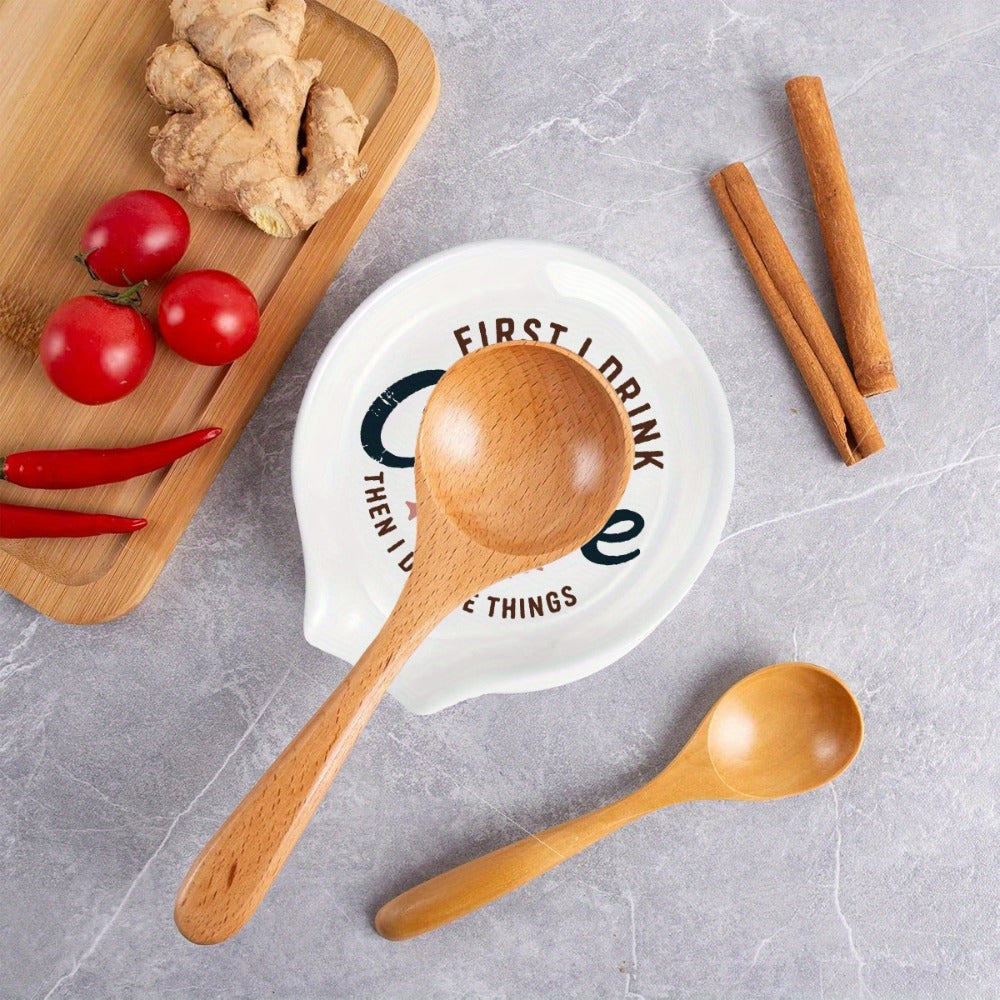 Ceramic Spoon Rest Funny Coffee Quote – "A Cup of No Return" Ceramic Utensil Holder for Coffee & Tea Spoons, Cute Spoon Holder for Kitchen Counter, Cafe Decor, Perfect Coffee Lover - product image 6