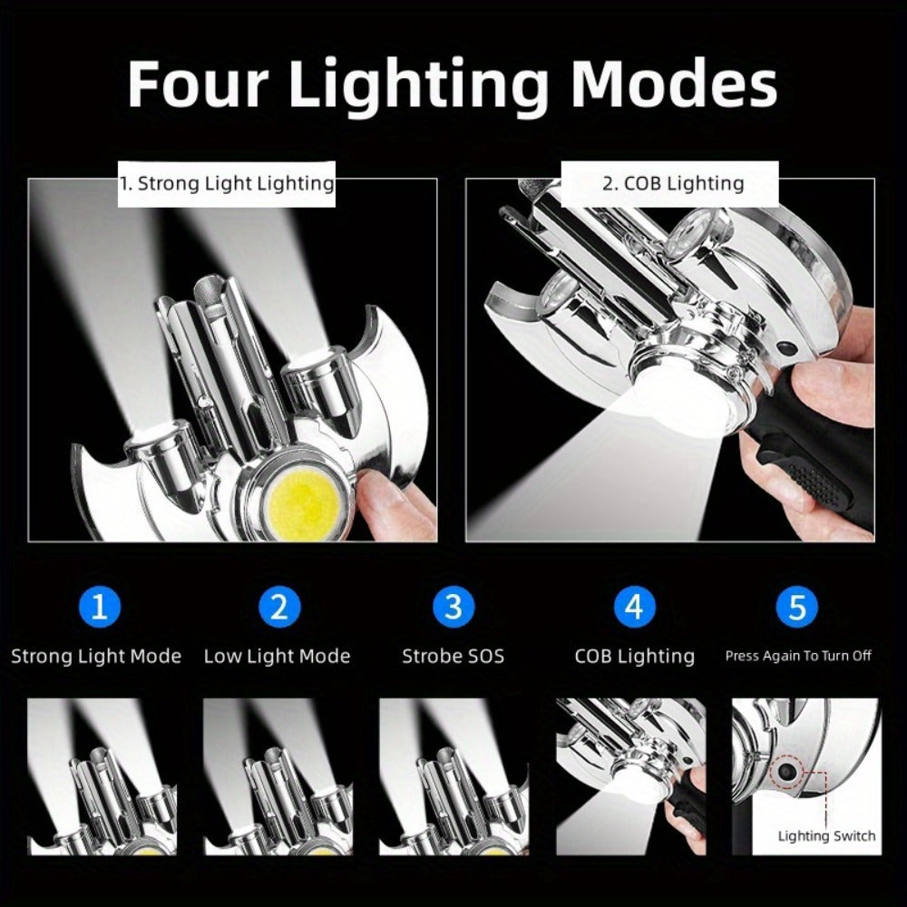 Torch Lighter Metal Jet Flame, Large Windproof Butane Torch with COB Light, High-Power Refillable Flamethrower for Barbecue, Baking, Camping, Moxibustion & Outdoor Use – Black & Si - product image 14
