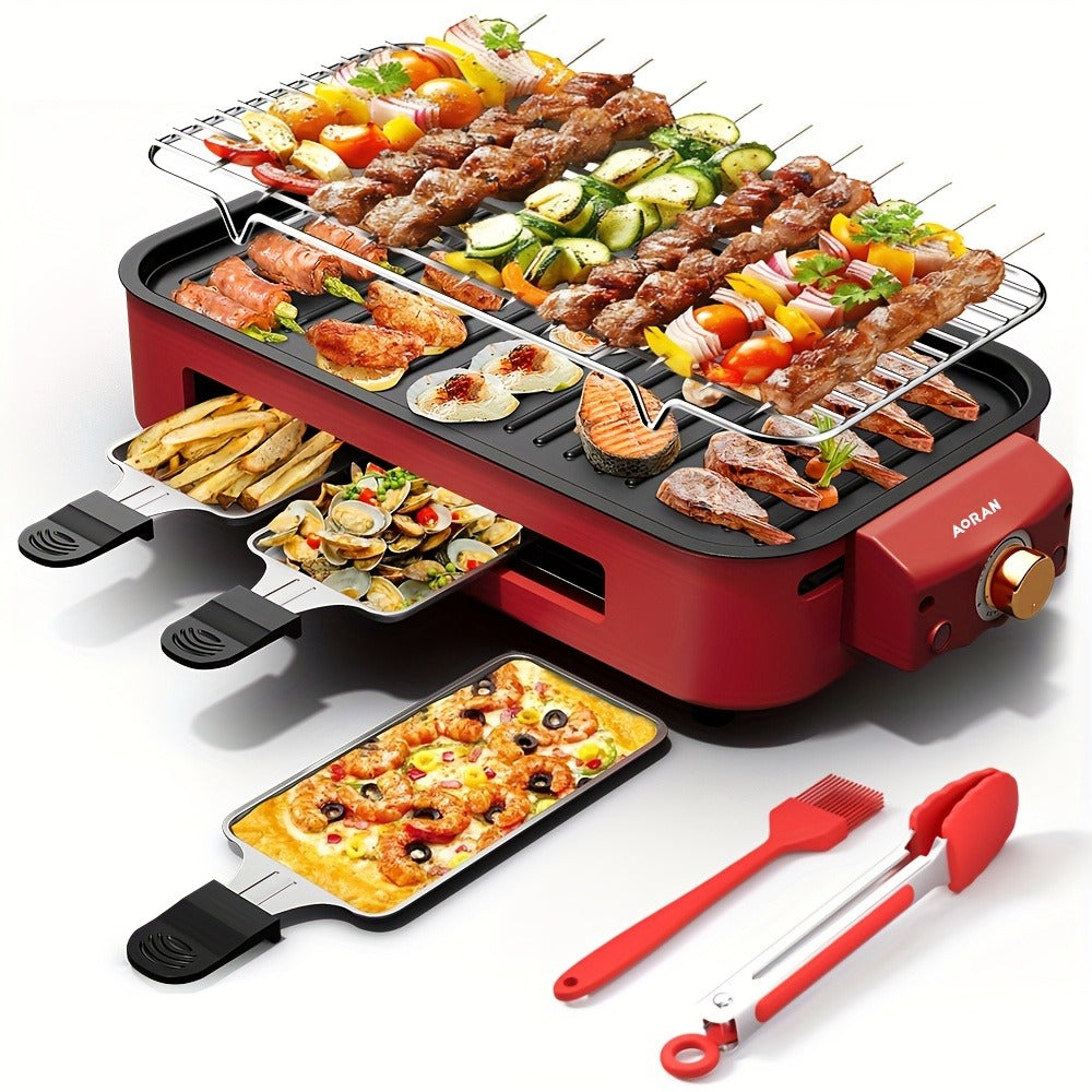 Electric BBQ Grill Indoor – 1500W Smokeless Tabletop Grill with Removable Frying Pan, Waffle Maker & Non-Stick Stainless Steel Plates, Adjustable Temperature, Perfect Christmas Hou - product image 13