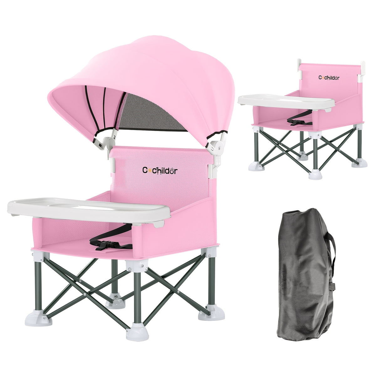Cochildor Portable Booster Seat & High Chair with Detachable Feeding Tray - Lightweight Sturdy Frame, Ergonomic Kids Chair Suitable for Indoor/Outdoor, Travel - product image 18